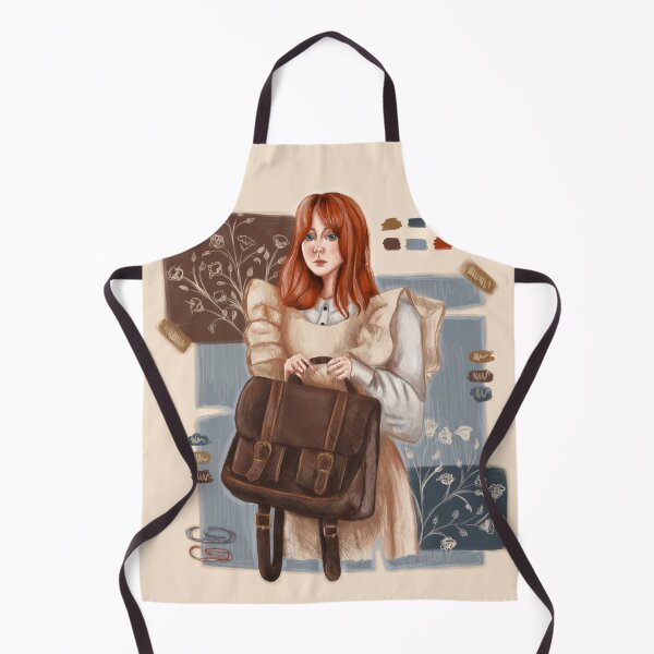 Item preview, Cute girl in school uniform with bag and plants in pastel colors designed and sold by darkmoonlight-.
