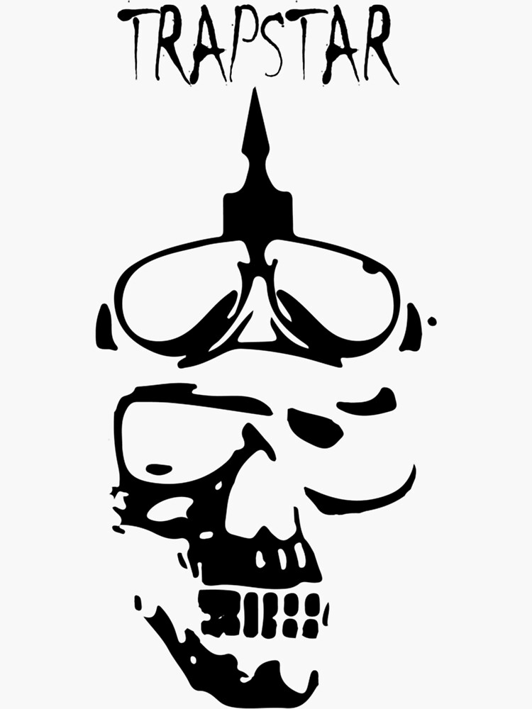 "Trapstar Design with Text and Illustration" Sticker by BlancheBrennaa