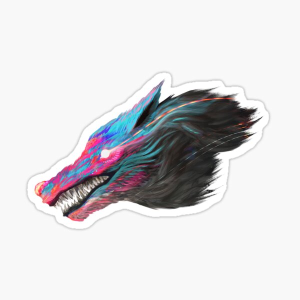 Color Wolf Sticker
