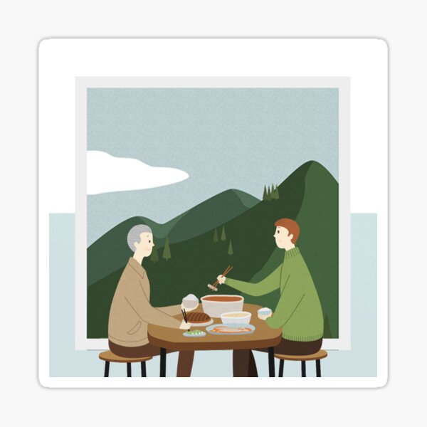 Item preview, Father And Son Having Lunch  designed and sold by BLUEDONNA-2021.