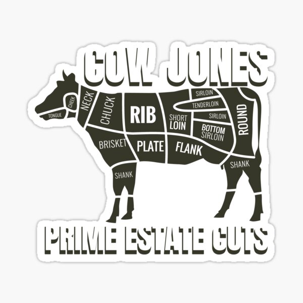 Cow Jones Prime Estate Cuts Sticker