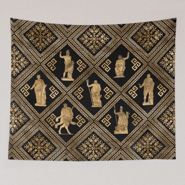 Item preview, Greek Deities and Meander Key ornament designed and sold by k9printart.