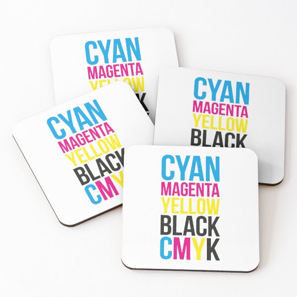 Item preview, Cyan Magenta Yellow Black (CMYK) Typography Stack designed and sold by John Uttley.