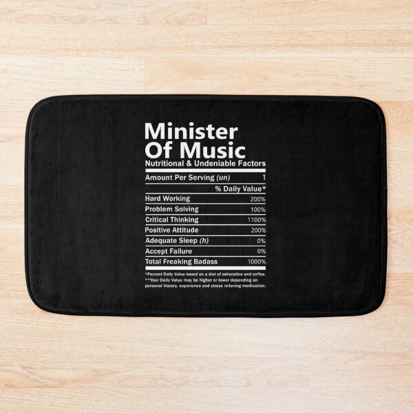 Artikelvorschau, Minister of Music T-Shirt - Ernährungs- und unbestreitbare Faktoren Geschenkartikel Tee entworfen und verkauft von llcockroge.