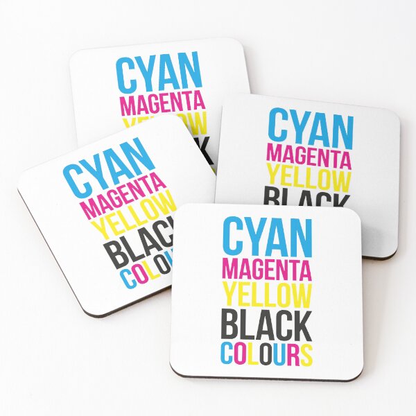 Item preview, Cyan Magenta Yellow Black (Colours) Typography Stack designed and sold by John Uttley.