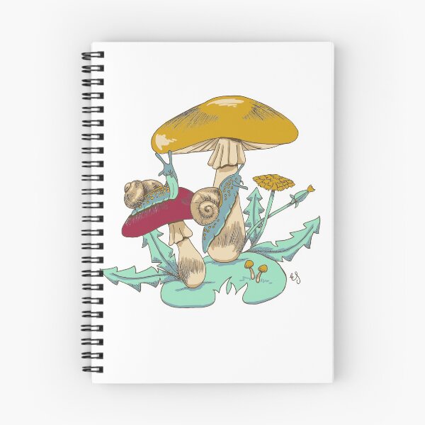 Item preview, Cottagecore snails and mushrooms designed and sold by WyldwoodCrafts.
