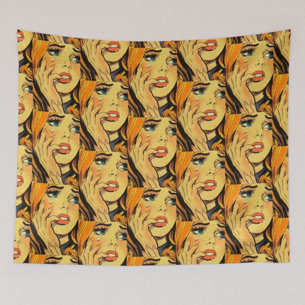 Item preview, Aesthetic mood drawing of a crying girl designed and sold by Robisko Store.
