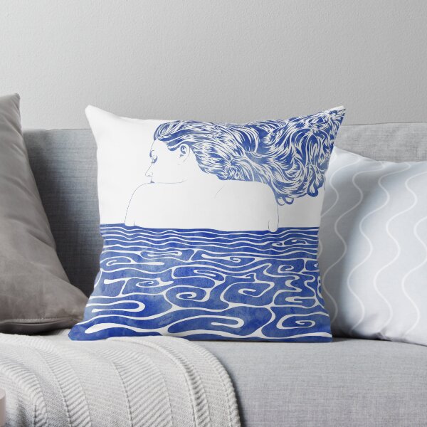 Water Nymph LXII Throw Pillow