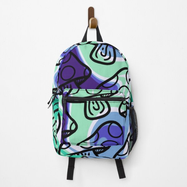 Item preview, Diseño Trippy Mushroom Azul Verde designed and sold by Cait<3.