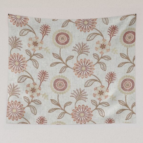 Item preview, Antique Oriental Burgundy Flowers designed and sold by StudioMoesker.