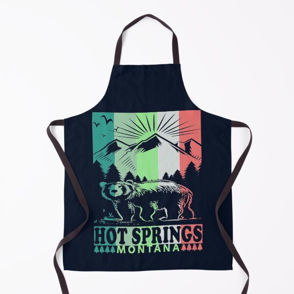 Item preview, Hot Springs Montana Retro Mountain Bear designed and sold by Home-Spirit.