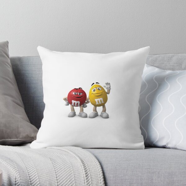 Yellow M&M Throw Pillow for Sale by SpaztasticNerd