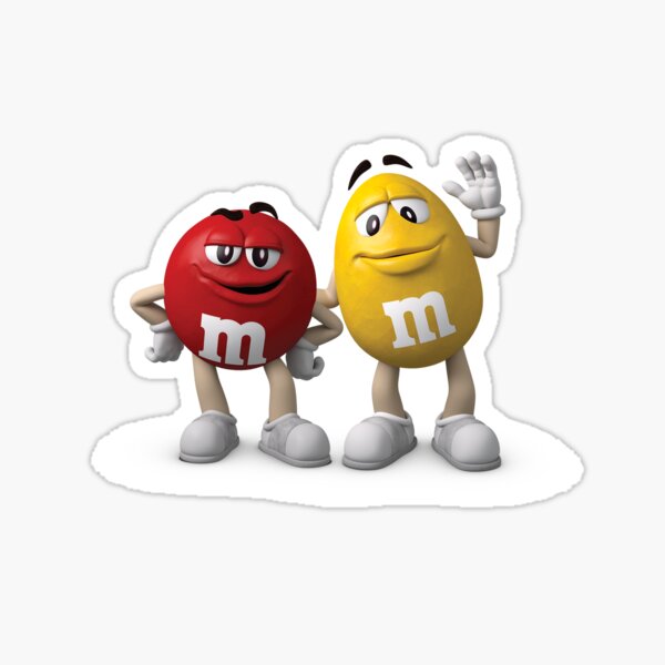 m&m red and yellow sticker WITH NUTS - Pro Sport Stickers