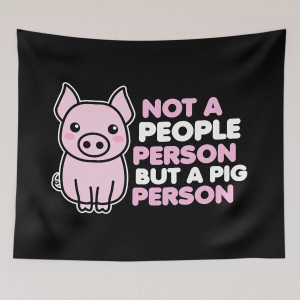 Item preview, Not a people person but a pig person designed and sold by 23mangoes.