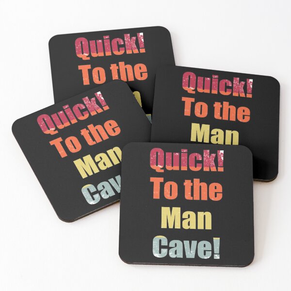 Item preview, Quick! To the Man Cave! | Retro Sunset Color Scheme designed and sold by WhatThePop.