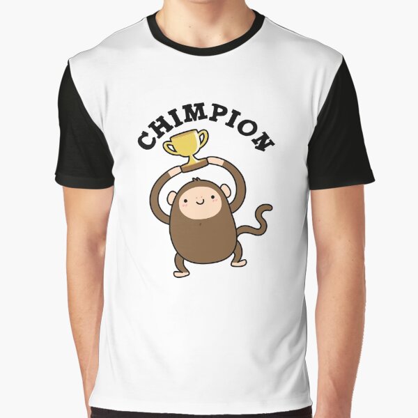 Item preview, Chimpion Champion Funny Chimpanzee Puns  designed and sold by punnybone.