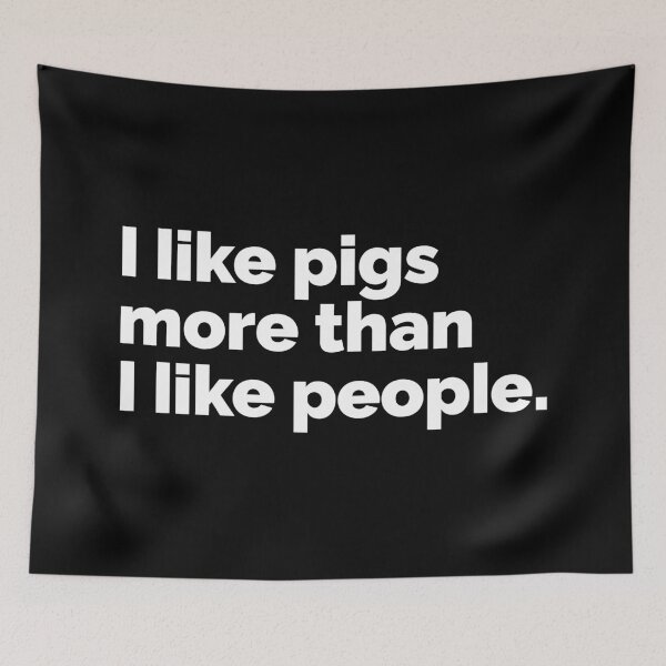 Item preview, I like pigs more than I like people designed and sold by 23mangoes.
