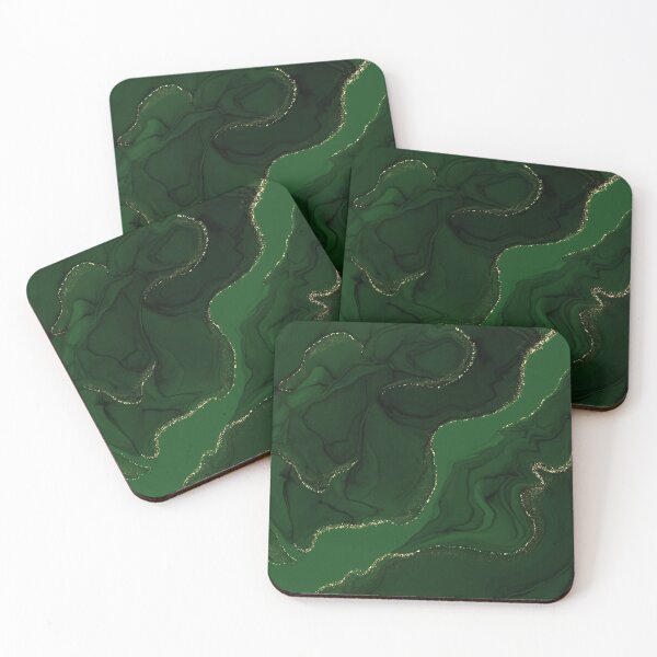 Item preview, Emerald green Color aesthetic marbling art designed and sold by Tanuja  Sharma.