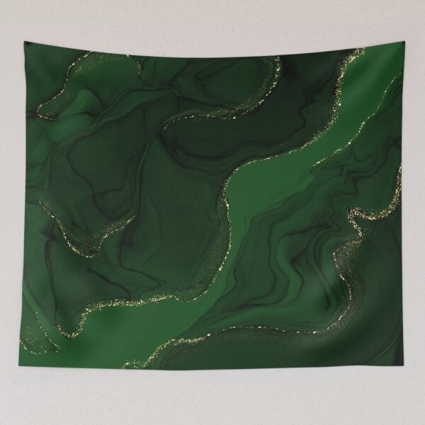 Item preview, Emerald green Color aesthetic marbling art designed and sold by Tanuja  Sharma.