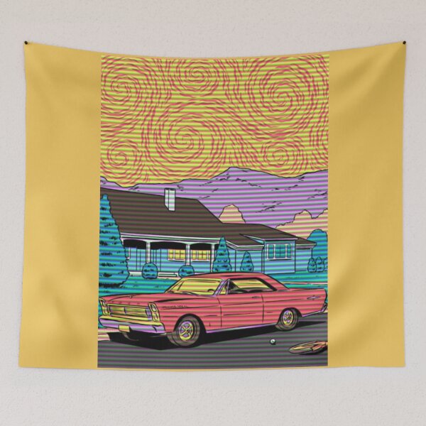 Item preview, Animated Retro Car in a neighborhood. designed and sold by Robisko Store.