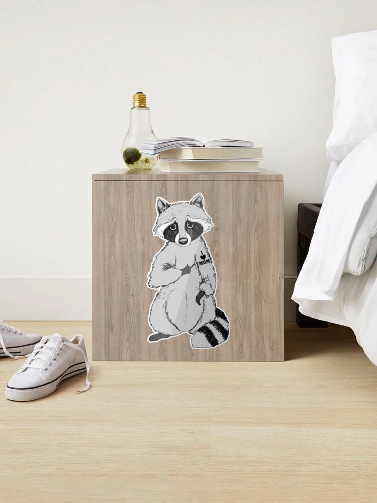 LOVE YOURSELF RACCOON STICKER – Modern Printed Matter