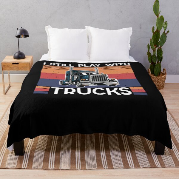 Item preview, I Still Play With Trucks Retro Trucker Trucking Sunset ( THE Original Design !! ) designed and sold by IyadBro.