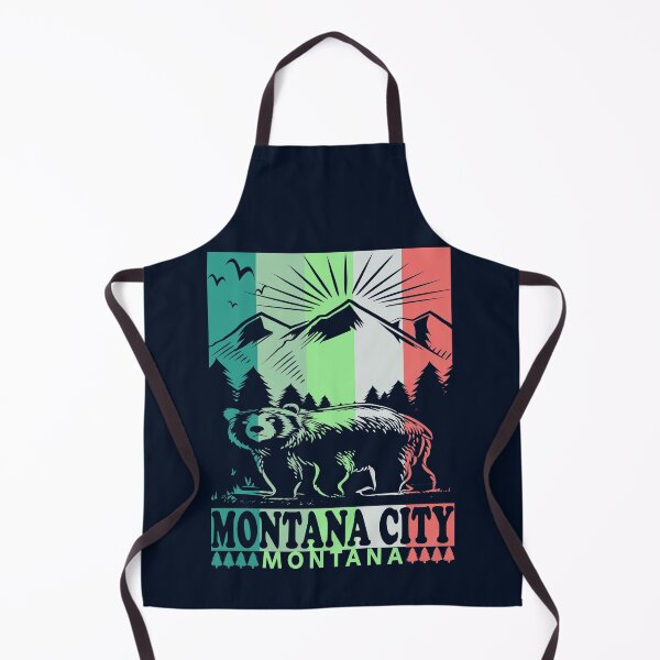 Item preview, Montana City Retro Mountain Bear designed and sold by Home-Spirit.
