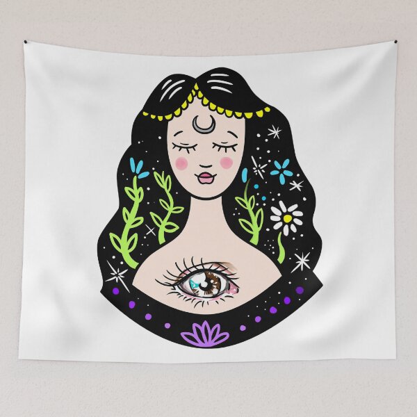 Item preview, Gypsy nature witch, eye, moon, lotus designed and sold by Mariuki Flow.