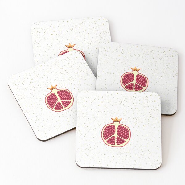 Item preview, Red pomegranate on a abstract white fond designed and sold by Mariocii.