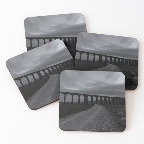 Item preview, Ribblehead Viaduct and path - black and white designed and sold by Paul Madden.