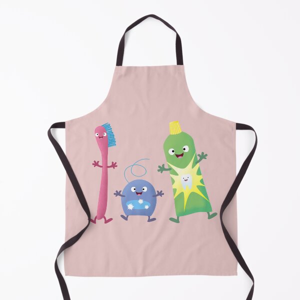 Item preview, Cute toothbrush toothpaste dental floss cartoon designed and sold by FrogFactory.