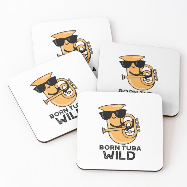 Item preview, Born Tuba Wild Funny Music Puns  designed and sold by punnybone.