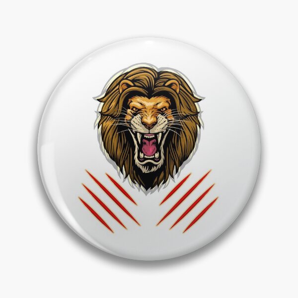 Item preview, Angry roaring male lion designed and sold by kazada.