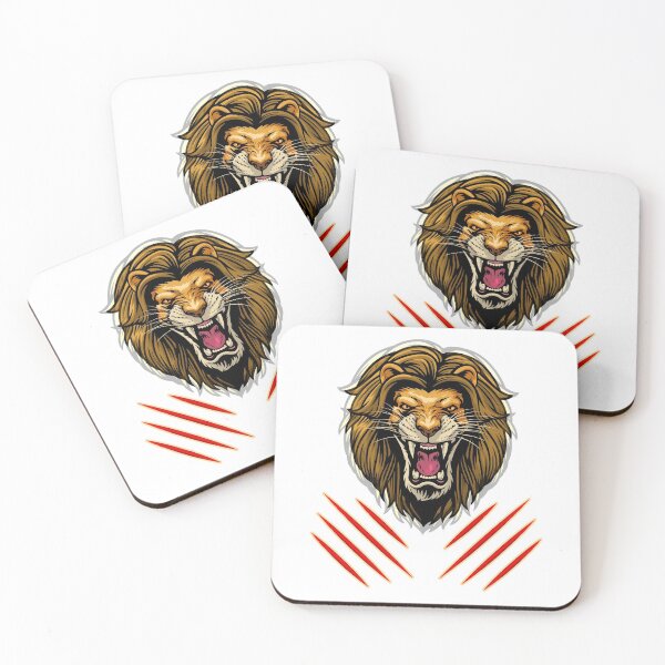 Item preview, Angry roaring male lion designed and sold by kazada.