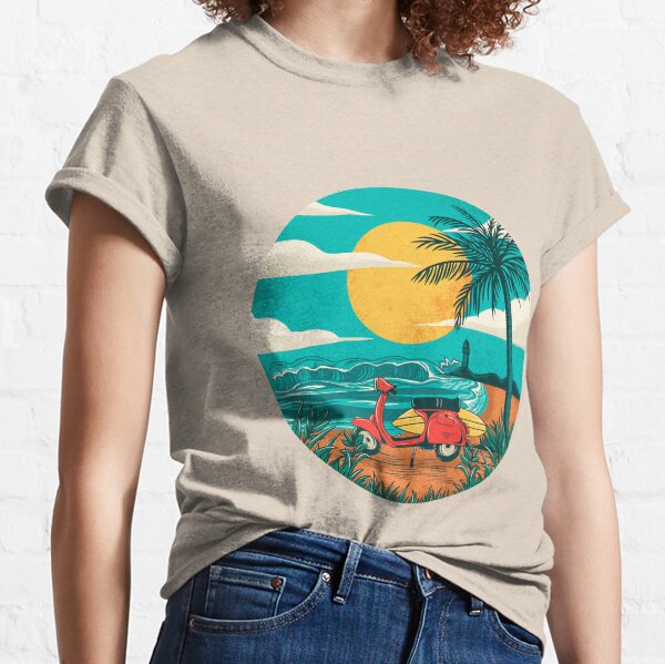 la playa Camiseta clásica