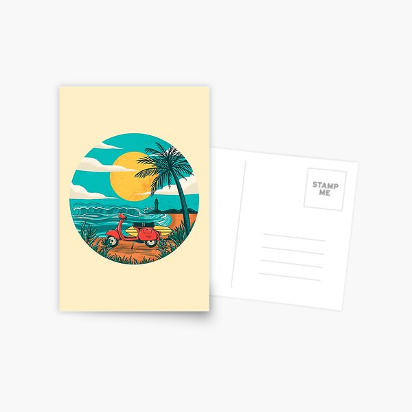 la plage Carte postale