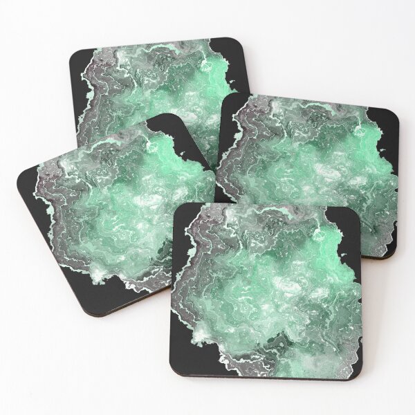 Item preview, Green Agate Marble Watercolor designed and sold by geodeart.
