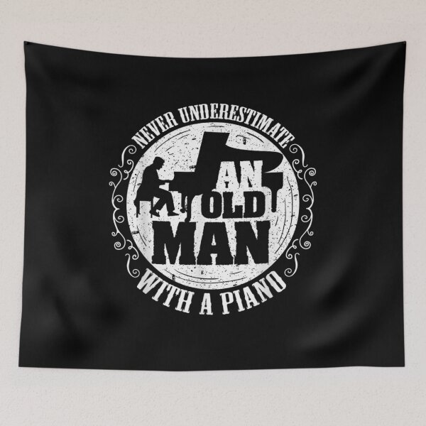 Item preview, Mens Never Underestimate An Old Man With A Piano Funny Pianist Gift designed and sold by mchargue12.