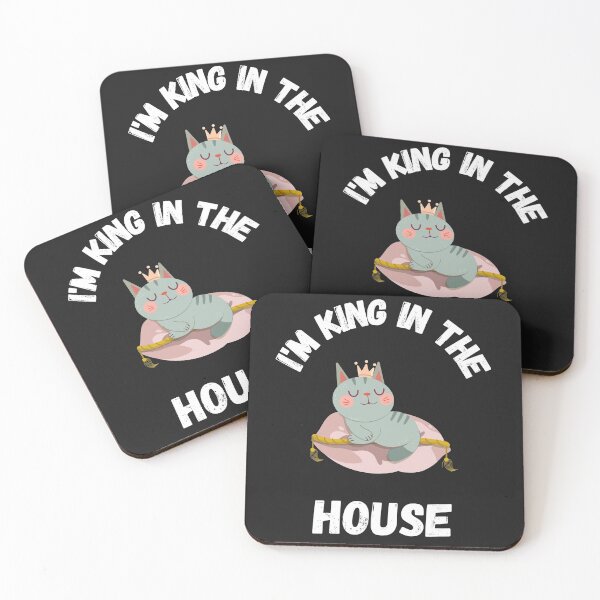 Item preview, I'M KING, IN THE HOUSE, WEIRD CAT MEME, CAT CROWN, KING CAT, HOUSE MEME,  designed and sold by R B Chrystal.