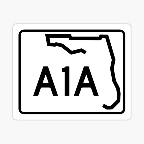 Item preview, Florida A1A Highway Sign Beach Culture Icon designed and sold by Tammy Winand Art.