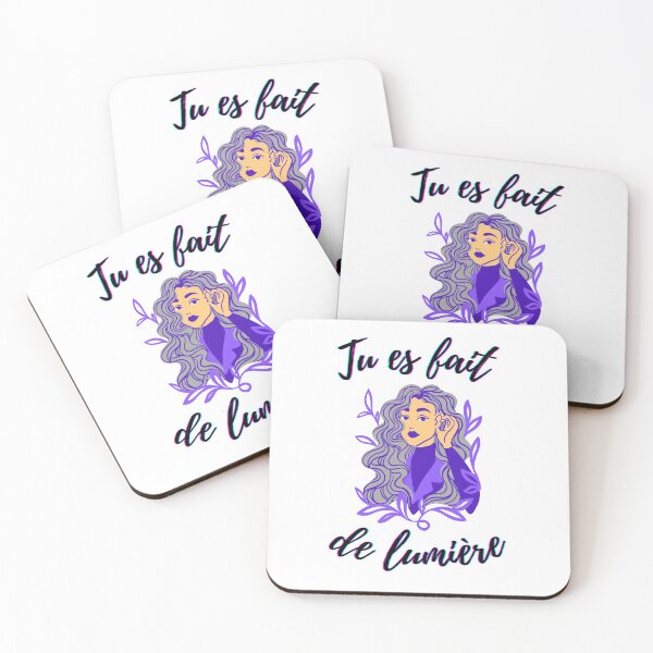 Item preview, You are made of light - french language words theme gifts (purple) designed and sold by RebelliousRosee.