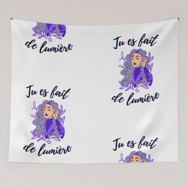 Item preview, You are made of light - french language words theme gifts (purple) designed and sold by RebelliousRosee.