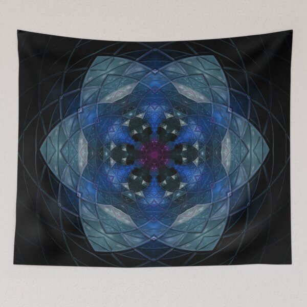 Item preview, Floral Mandala Navy Flower designed and sold by geodeart.