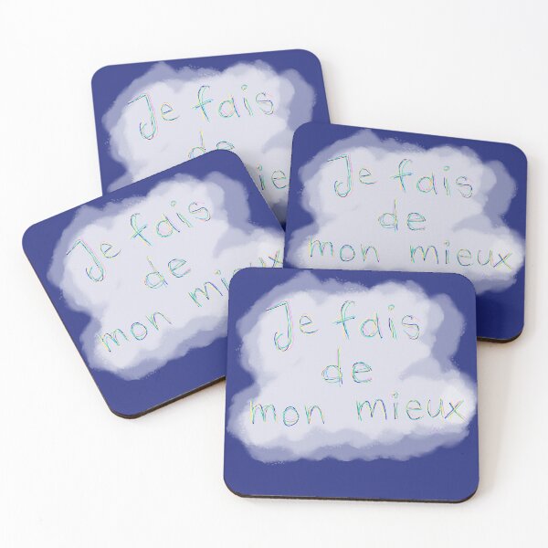 Aperçu de l'œuvre Je fais de mon mieux 1 (fond bleu) créée et vendue par MentaLee.