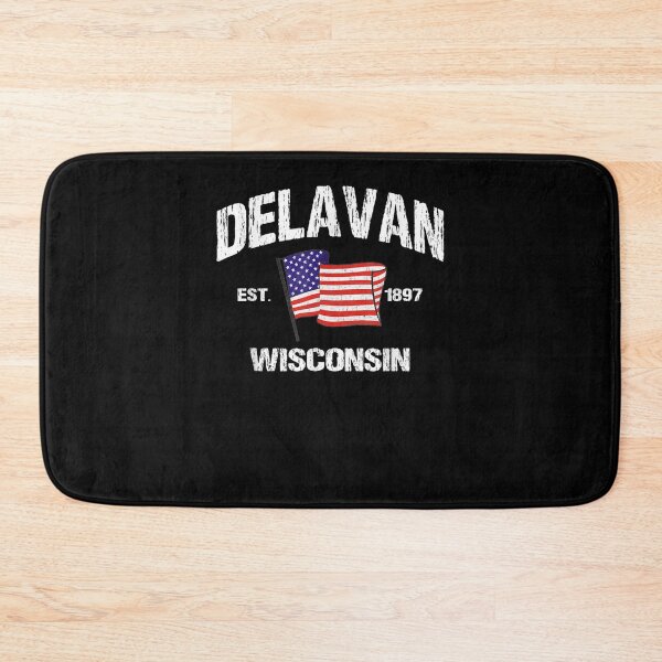 Item preview, Delavan Wisconsin Wi Usa Stars Stripes Vintage Style Gift  designed and sold by mchargue12.