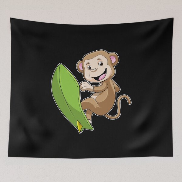 Item preview, Monkey as Surfer with Surfboard designed and sold by Snabdesign84.