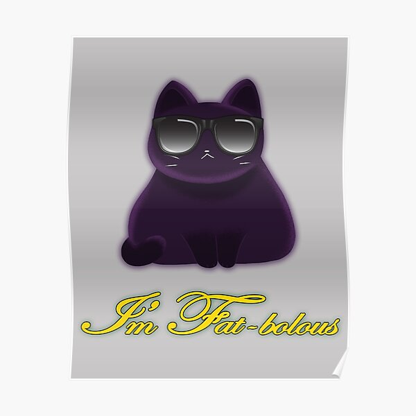 Poster Gesunde Fette Katze Redbubble