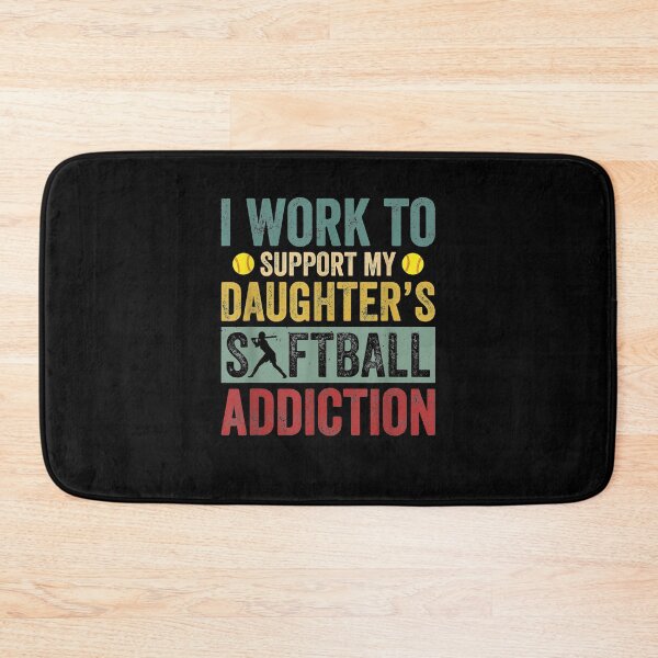 Item preview, I Work To Support My Daughter's Softball Addiction Vintage Gift  designed and sold by mchargue12.