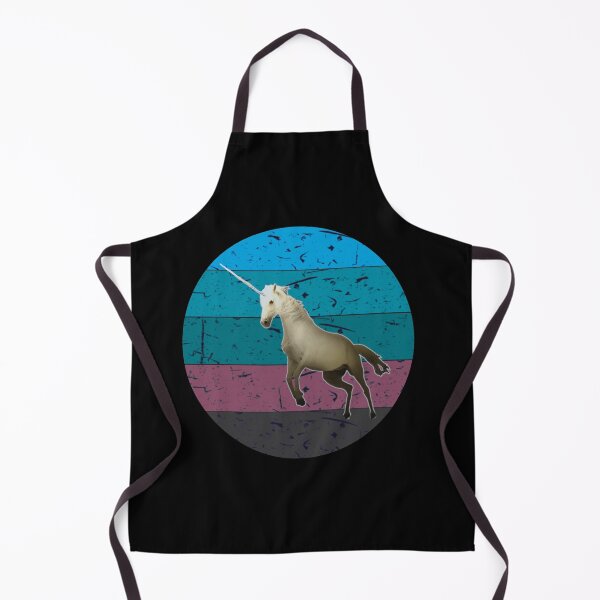 Item preview, Mystical Fantasy Unicorn on Vintage Retro Sunset in Blue Teal Green Terracotta Colors designed and sold by kmcs.