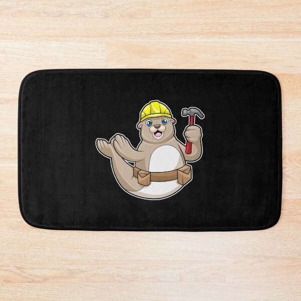 Item preview, Seal as Carpenter with Hammer & Hat designed and sold by Snabdesign84.